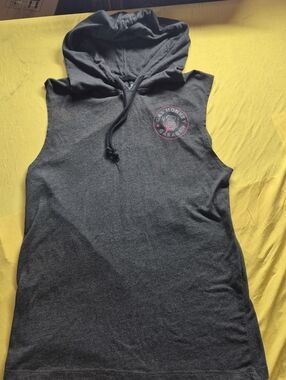 Gas Monkey Garage Men's Charcoal Sleeveless Hoodie